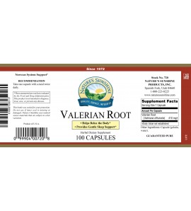 Valerian Root (100 Caps) label