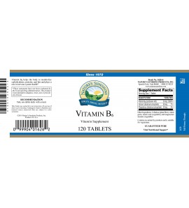 Vitamin B6 (50 mg) (120 Tabs) label