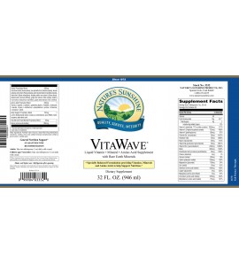 VitaWave® Liquid Vitamin & Mineral (32 fl. oz.) label