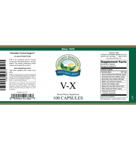 V-X (100 Caps) label