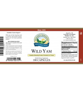 Wild Yam (100 Caps) label