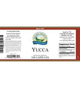 Yucca (100 Caps) label