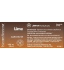 Lime Authentic Essential Oil (15 ml) label