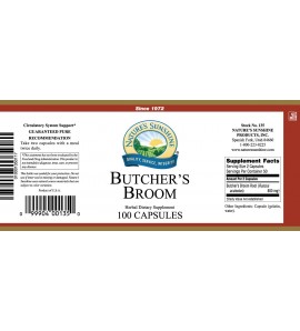 Butcher's Broom (100 Caps) label