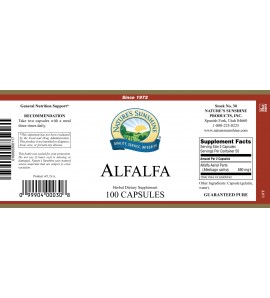 Alfalfa (100 Caps) label