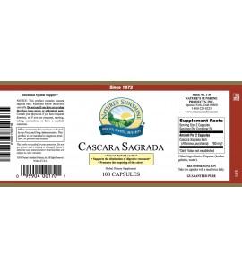 Cascara Sagrada (100 Caps) label