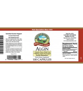 Algin (100 Caps) label