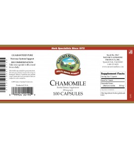 Chamomile (100 Caps) label