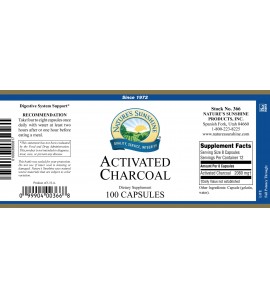 Charcoal (Activated) (100 Caps) label