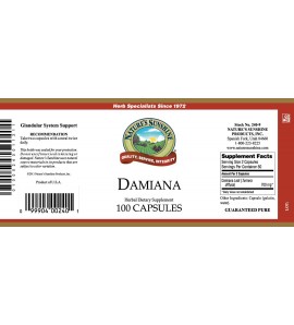 Damiana (100 Caps) label