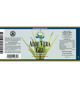 Aloe Vera Gel (8 fl. oz.) label