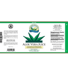 Aloe Vera Juice (32 fl. oz.) label