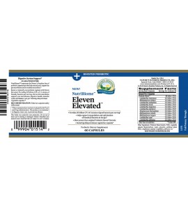 NutriBiome Eleven Elevated (60 Capsules) label