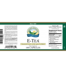 E-TEA® (100 Caps) label