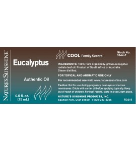 Eucalyptus Essential Oil (15 ml) label