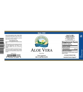 Aloe Vera-Freeze Dried (64 Caps) label