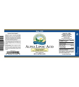 Alpha Lipoic Acid (60 Caps) label