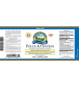 Focus Attention (90 Caps) label Focus Attention (90 Caps) label