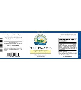 Food Enzymes (120 Caps) label