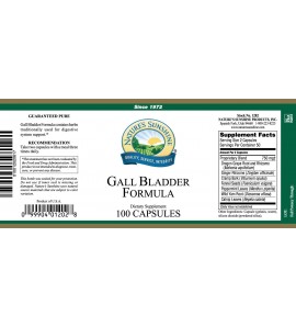 Gall Bladder Formula (100 Caps) label