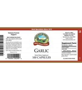 Garlic (100 Caps) label