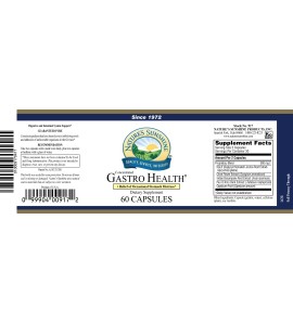 Gastro Health Concentrate (60 Caps) label