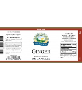 Ginger (100 Caps) label