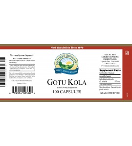 Gotu Kola (100 Caps) label