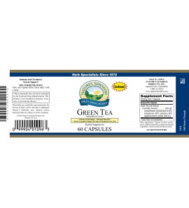 Green Tea Extract (60 Caps) label