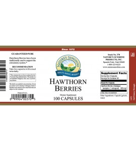 Hawthorn Berries (100 Caps) label