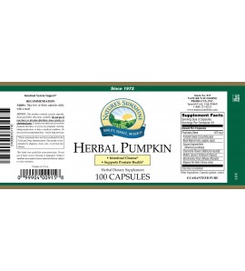 Herbal Pumpkin (100 Caps) label