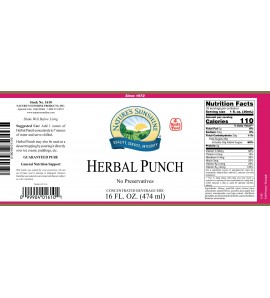 Herbal Punch (16 fl. oz.) label