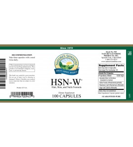 HSN-W® (100 Caps) label