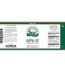 APS II® w/ White Willow Bark (100 Caps) label