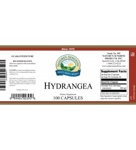 Hydrangea (100 Caps) label