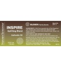 INSPIRE Uplifting Essential Oil Blend (15 ml) label
