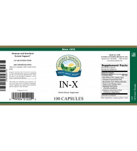 IN-X (100 Caps) label IN-X (100 Caps) label