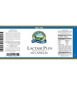 Lactase Plus (100 Caps) label