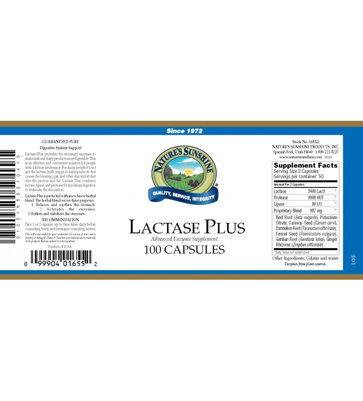 Lactase Plus (100 Caps)