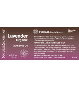 Lavender, Organic Essential Oil (15ml)