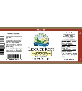 Licorice Root (100 Caps) label