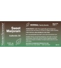 Sweet Marjoram Essential Oil (15 ml) label