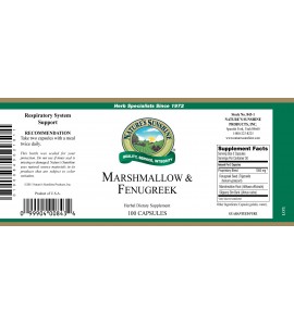 Marshmallow & Fenugreek (100 Caps) label