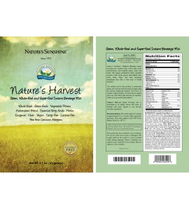 Nature's Harvest Samples (20 packets) label
