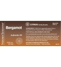 Bergamot Essential Oil (15 ml) label