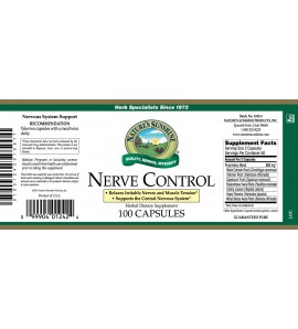 Nerve Control (100 Caps) label