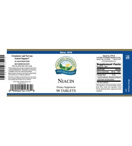 Niacin (250 mg) (90 Tabs) label Niacin (250 mg) (90 Tabs) label