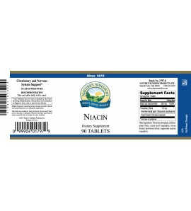 Niacin (250 mg) (90 Tabs) label