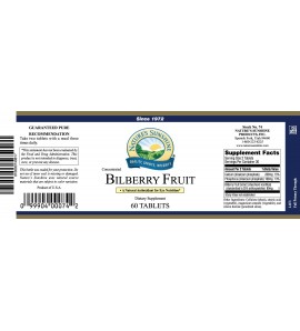 Bilberry Fruit Conc. (60 Tabs) label Bilberry Fruit Conc. (60 Tabs) label