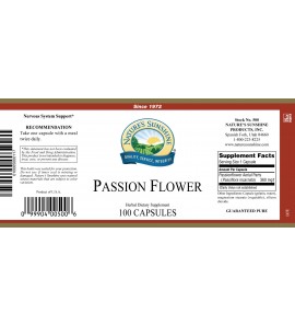 Passion Flower (100 Caps) label Passion Flower (100 Caps) label